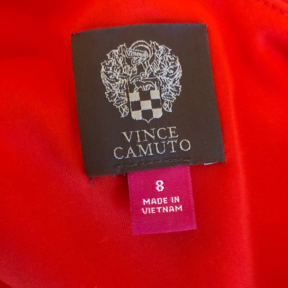 Vince Camuto one shoulder orange maxi dress. - Picture 3 of 4